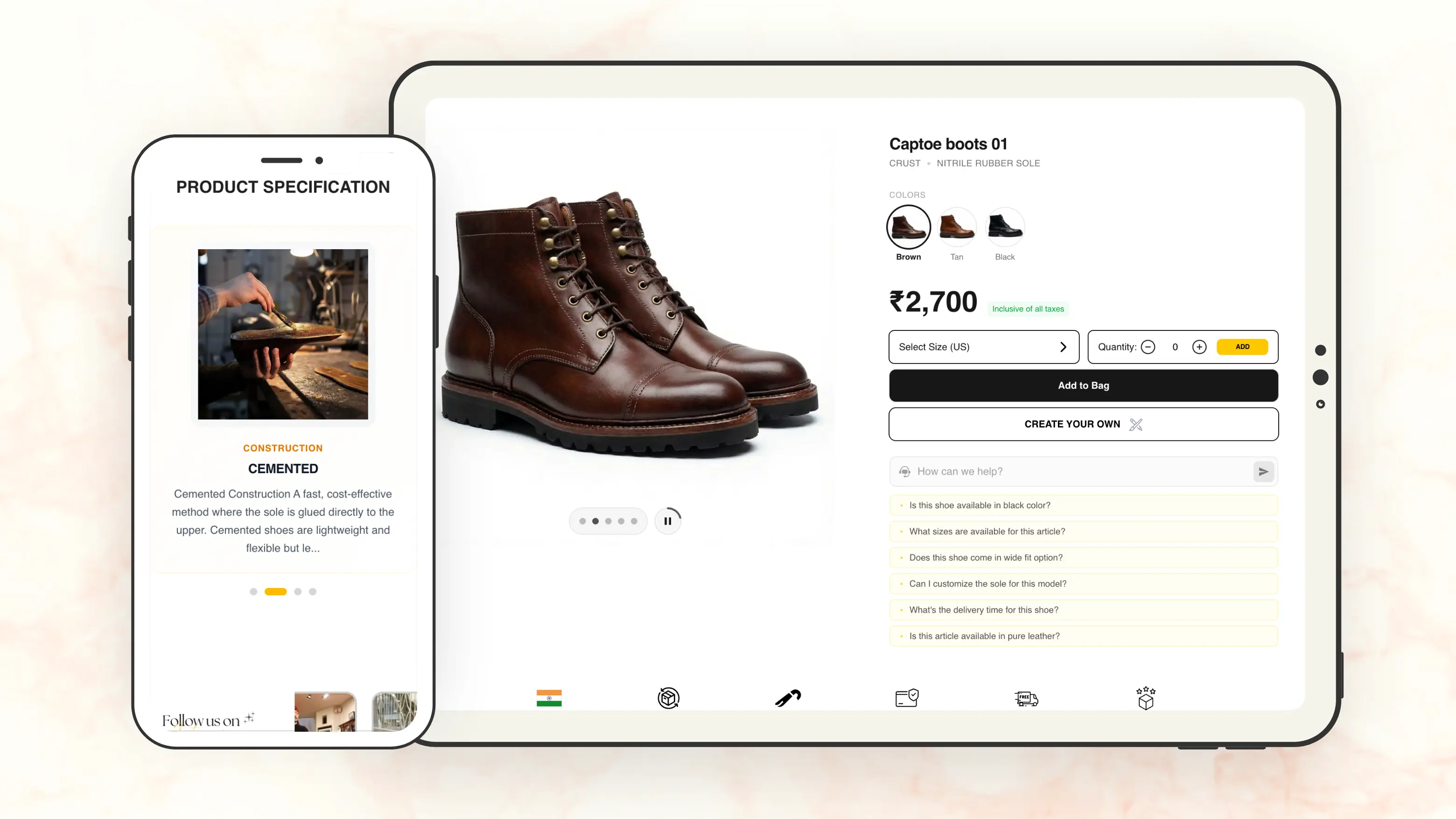 Catalogue interface